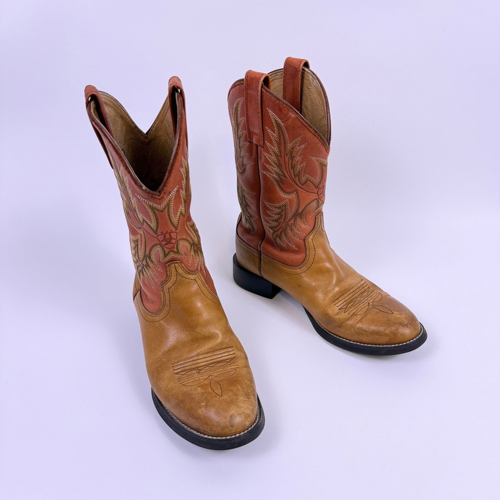 Ariat Heritage Western Cowboy Boots Women's 7 D Wide Leather 34918